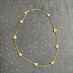 Julie Vos Gold Bee Charm Necklace